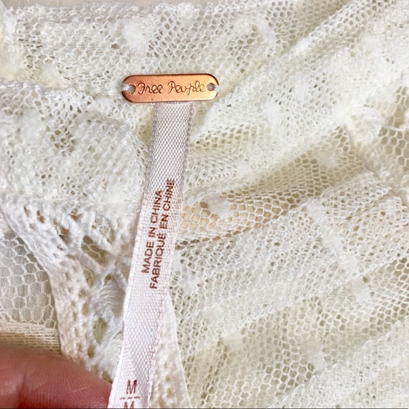 Free People White Lace Modern Romance Blouse - Picture 4 of 6